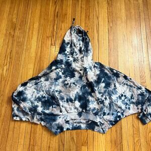 Young Fabulous & Broke Hoodie Womens Small Medium S/M Tie Dye Snap Dolman Crop